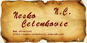 Neško Čelenković vizit kartica